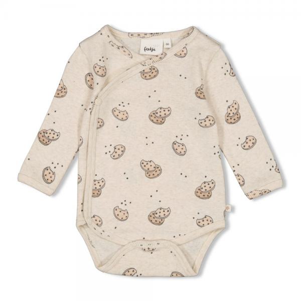 Gerippte Wickelbody AOP - Cute Cookie 44