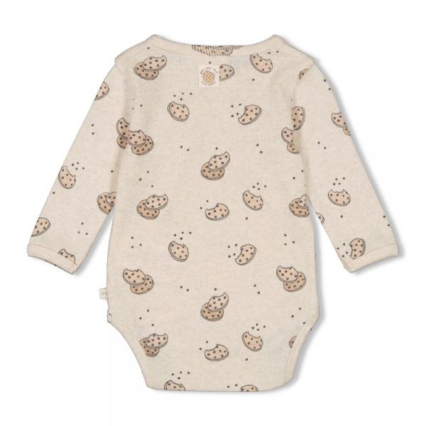 Gerippte Wickelbody AOP - Cute Cookie 44